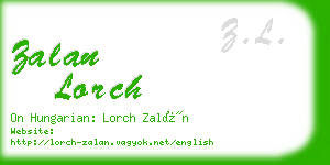 zalan lorch business card